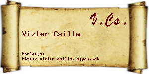 Vizler Csilla névjegykártya